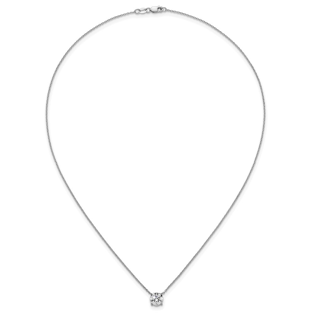 14kw 1 1/2ct Cert Lab Grown Dia VS+ F+ Comp 18in Solitaire Necklace