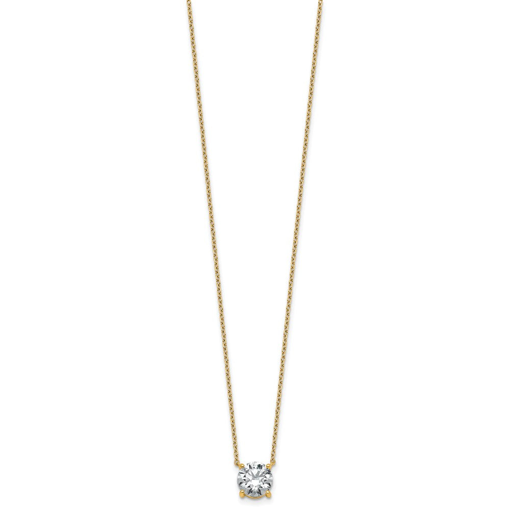 14k 1 1/2ct Cert Lab Grown Dia VS+ F+ Comp 4 Prong 18in Solitaire Necklace