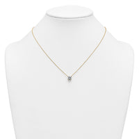 14k 1 1/2ct Cert Lab Grown Dia VS+ F+ Comp 4 Prong 18in Solitaire Necklace