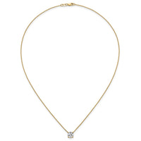 14k 1 1/2ct Cert Lab Grown Dia VS+ F+ Comp 4 Prong 18in Solitaire Necklace