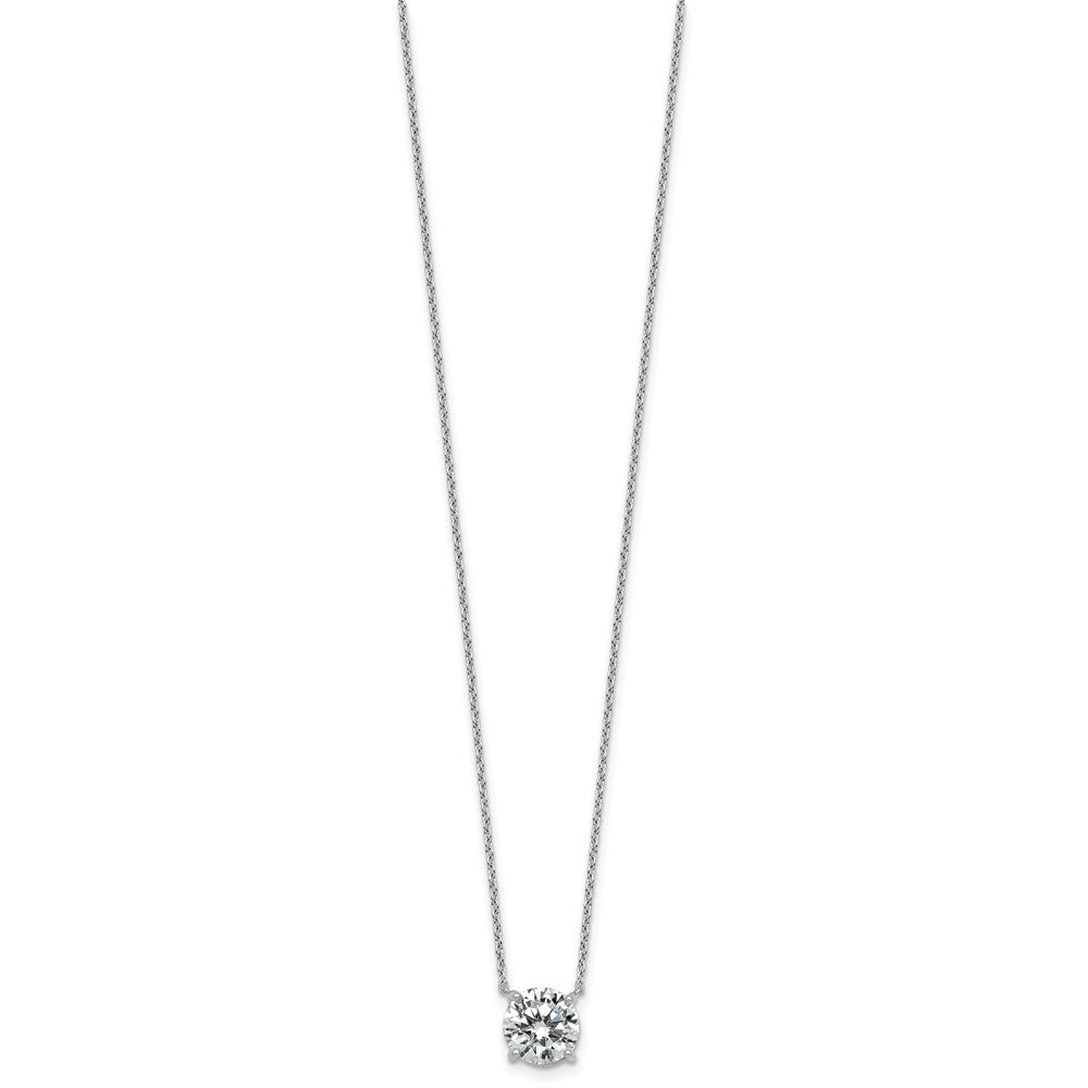 14kw 2ct Lab Grown Dia VS+ F+ Comp 4 Prong 18in Solitaire Necklace