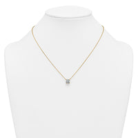 14k 2ct Lab Grown Dia VS+ F+ Round Comp 4 Prong 18in Solitaire Necklace