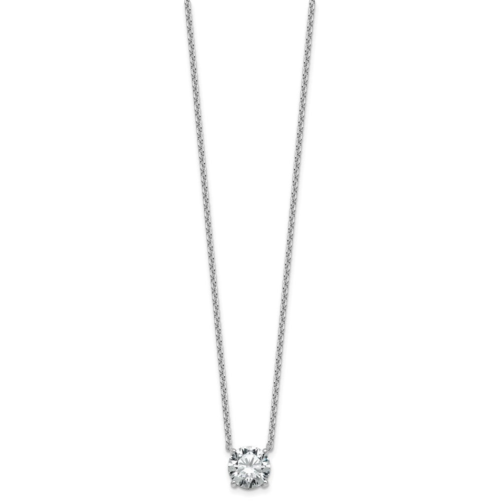 14kw 2 1/2ct Lab Grown Dia VS+ F+ Comp 4 Prong 18in Solitaire Necklace