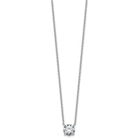 14kw 2 1/2ct Lab Grown Dia VS+ F+ Comp 4 Prong 18in Solitaire Necklace