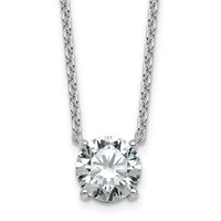 14kw 2 1/2ct Lab Grown Dia VS+ F+ Comp 4 Prong 18in Solitaire Necklace