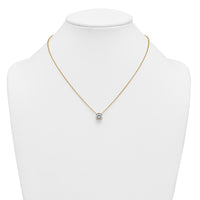 14k 2 1/2ct Cert Lab Grown Dia VS+ F+ Comp 4 Prong 18in Solitaire Necklace