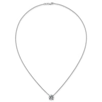 14kw 3ct Cert Lab Grown Dia VS+ F+ Comp 4 Prong 18in Solitaire Necklace