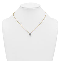 14k 3ct Cert Lab Grown Dia VS+ F+ Comp 4 Prong 18in Solitaire Necklace