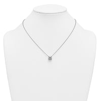14kw 3 1/2ct Lab Grown Dia VS+ F+ Comp 4 Prong 18in Solitaire Necklace