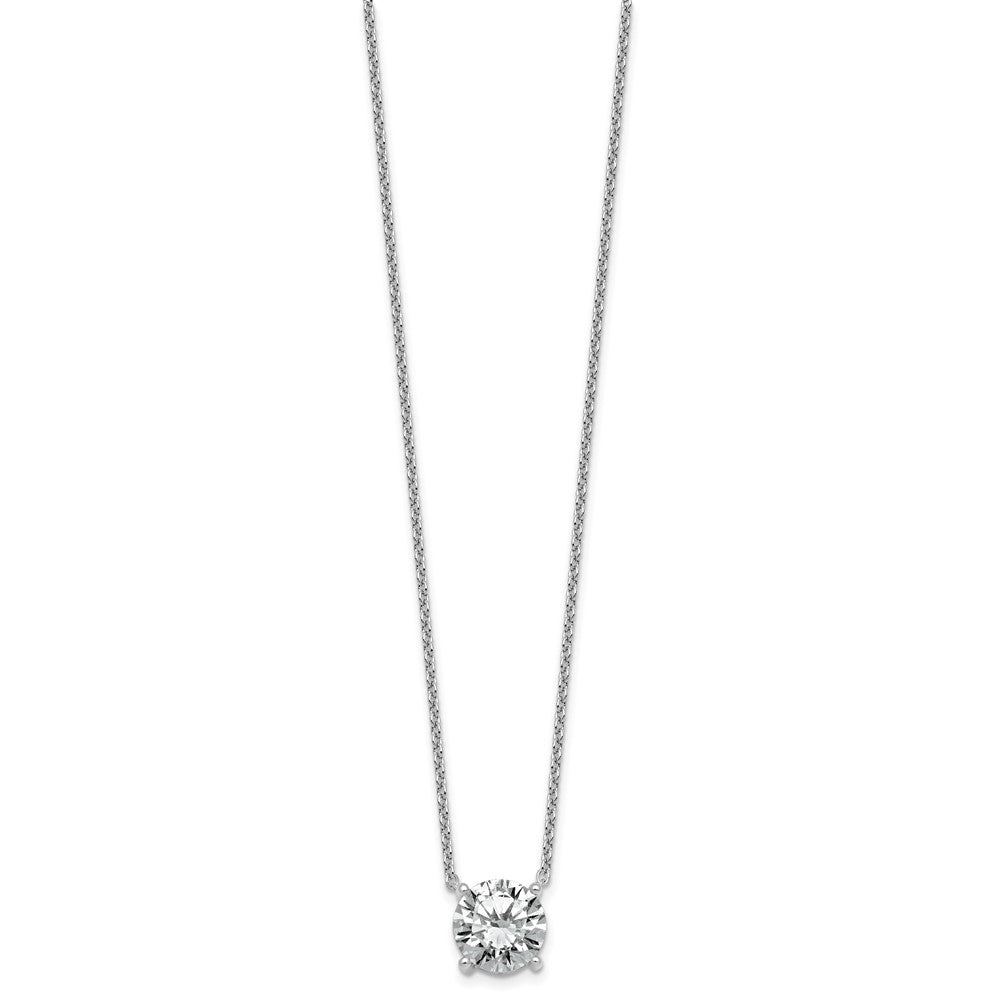 14kw 4ct Lab Grown Dia VS+ F+ Comp 4 Prong 18in Solitaire Necklace