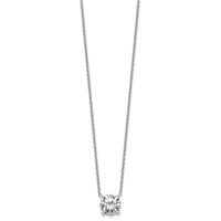 14kw 4ct Lab Grown Dia VS+ F+ Comp 4 Prong 18in Solitaire Necklace
