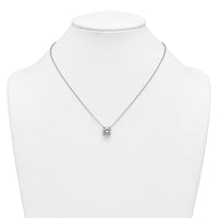 14kw 4ct Lab Grown Dia VS+ F+ Comp 4 Prong 18in Solitaire Necklace