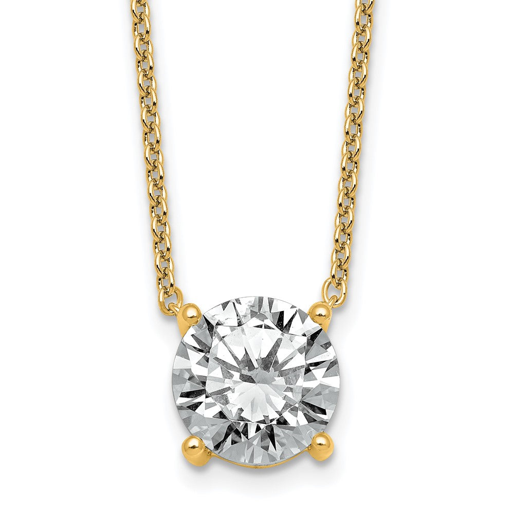 14ky 4ct Round 4 Prong Pendant Mounting