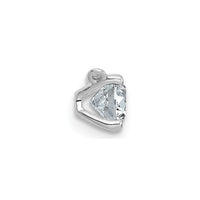 14kw 1/2ct Lab Grown Dia VS+ F+ Round Comp 4 Prong Chain Slide Pendant