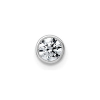 14kw 1/3ct Lab Grown Dia VS+ F+ Round Comp Bezel Set Chain Slide Pendant