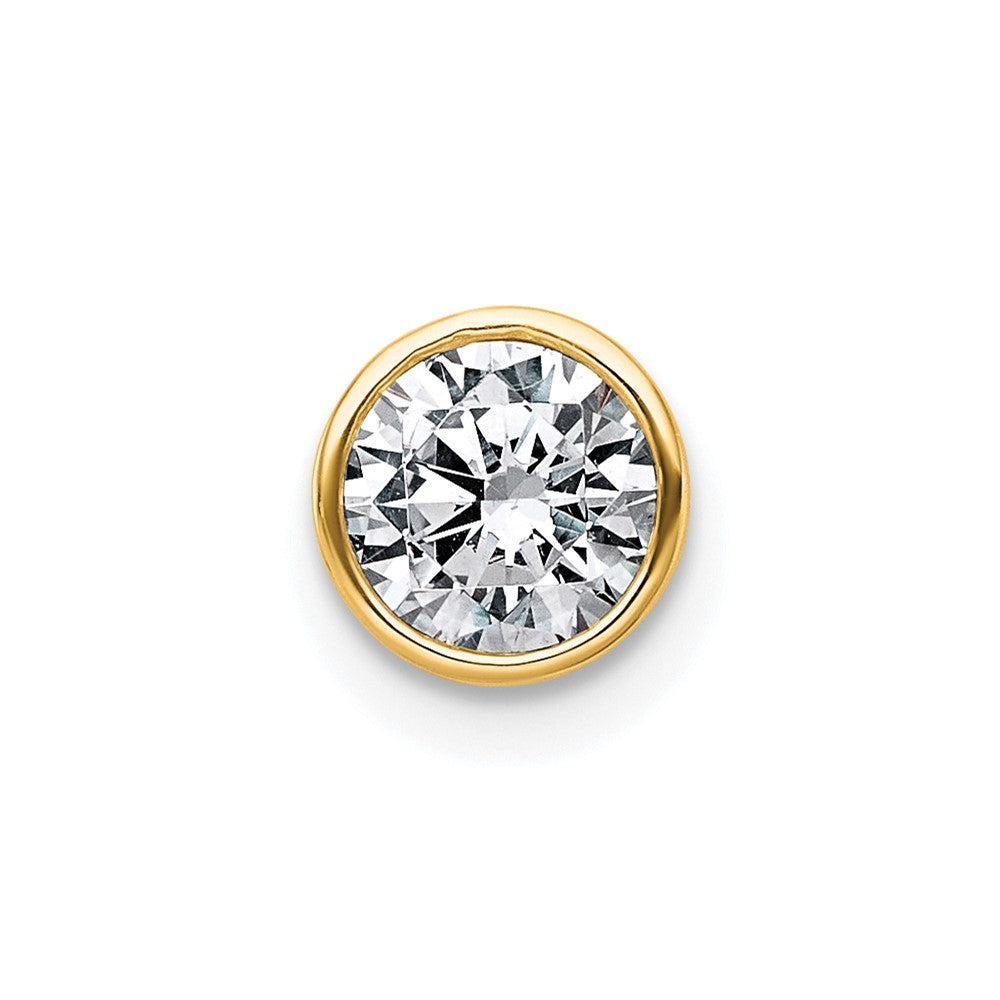 14k 3/8ct Round Bezel Chain Slide Mounting
