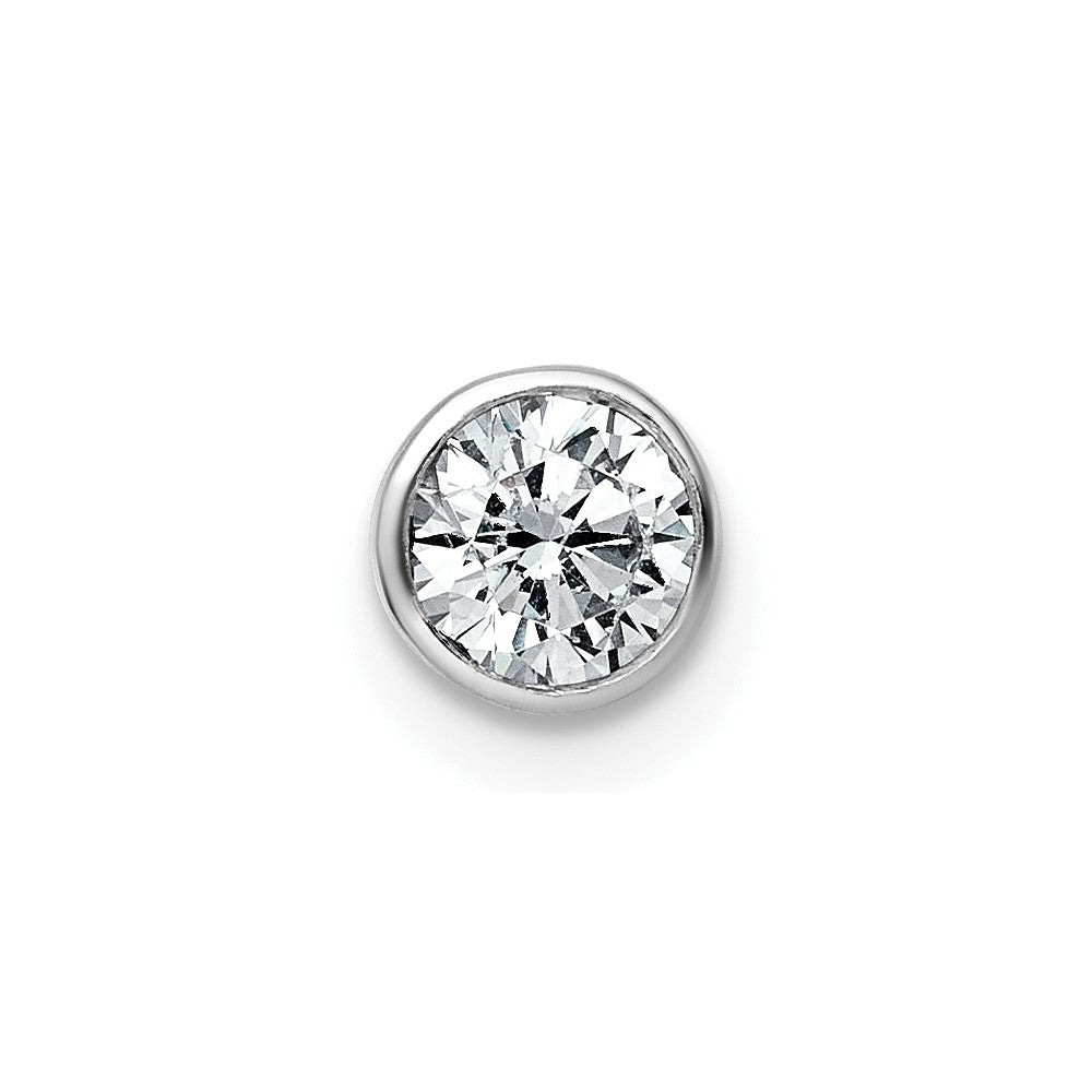 14kw 1/2ct Round Bezel Chain Slide Mounting