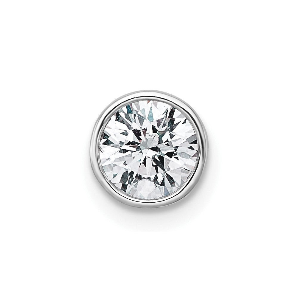 14kw 3/4ct Round Bezel Chain Slide Mounting