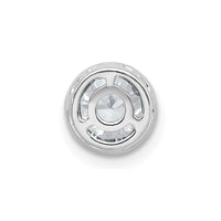 14kw 1ct Cert Lab Grown Dia VS+ F+ Round Comp Bezel Set Chain Slide Pendant