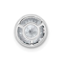 14kw 2 1/2ct Lab Grown Dia VS+ F+ Round Comp Bezel Set Chain Slide Pendant