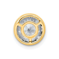 14k 2 1/2ct Lab Grown Dia VS+ F+ Round Comp Bezel Set Chain Slide Pendant