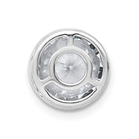14kw 3ct Lab Grown Dia VS+ F+ Round Comp Bezel Set Chain Slide Pendant