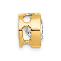 14k 3ct Cert Lab Grown Dia VS+ F+ Round Comp Bezel Set Chain Slide Pendant