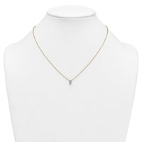 14k 1/2ct Lab Grown Dia VS+ F+ Oval Comp 18in 4 Prong Pendant Necklace