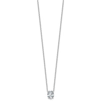 14kw 1 1/2ct Cert Lab Grown Dia VS+ F+ Oval Comp 18in Pendant Necklace