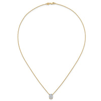 14k 1 1/2ct Cert Lab Grown Dia VS+ F+ Oval Comp 18in Pendant Necklace