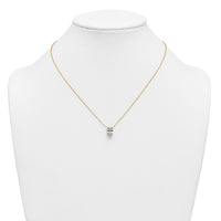 14k 2ct Cert Lab Grown Diamond VS+ F+ Oval Comp 18in Pendant Necklace