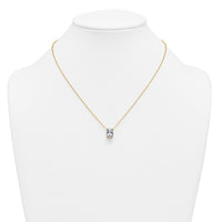 14k 3 1/2ct Cert Lab Grown Diamond VS+ F+ Oval Comp 18in Necklace