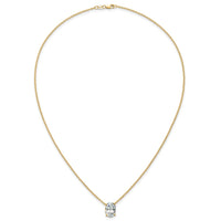 14k 3 1/2ct Lab Grown Diamond VS+ F+ Oval Comp 18in Pendant Necklace