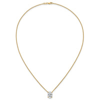 14k 4ct Lab Grown Diamond VS+ F+ Oval Comp 18in Pendant Necklace