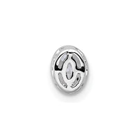 14kw 1/4ct Lab Grown Dia VS+ F+ Oval Comp Bezel Set Chain Slide Pendant