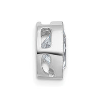 14kw 1 1/2ct Cert Lab Grown Dia VS+ F+ Oval Comp Bezel Set Chain Slide