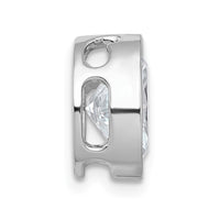 14kw 3ct Lab Grown Dia VS+ F+ Oval Comp Bezel Set Chain Slide Pendant