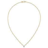 14k 1/2ct Lab Grown Dia VS/SI+ G+ Princess Comp 18in Pendant Necklace