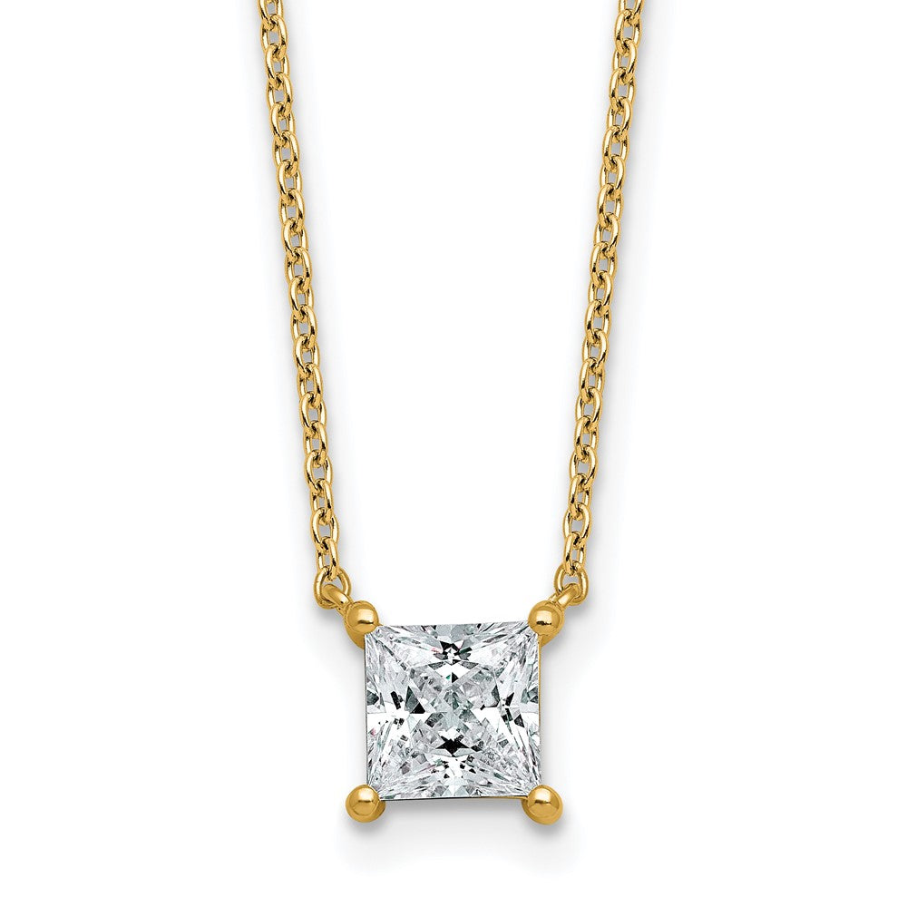 14k 1ct Princess 4 Prong Pendant Mounting