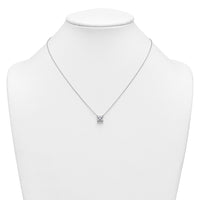 14kw 2ct Lab Grown Dia VS+ F+ Princess Comp 18in Pendant Necklace