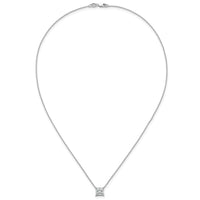 14kw 2ct Lab Grown Dia VS+ F+ Princess Comp 18in Pendant Necklace