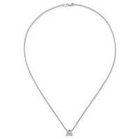 14kw 2 1/2ct Cert Lab Grown Dia VS+ F+ Princess Comp 18in Necklace