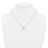 14kw 3ct Lab Grown Dia VS+ F+ Princess Comp 18in Pendant Necklace