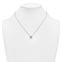 14kw 4ct Lab Grown Dia VS+ F+ Princess Comp 18in Pendant Necklace