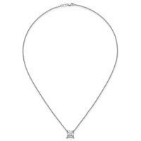14kw 4ct Lab Grown Dia VS+ F+ Princess Comp 18in Pendant Necklace