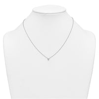 14kw 1/4ct Lab Grown Dia VS+ F+ Cushion Comp 18in Pendant Necklace