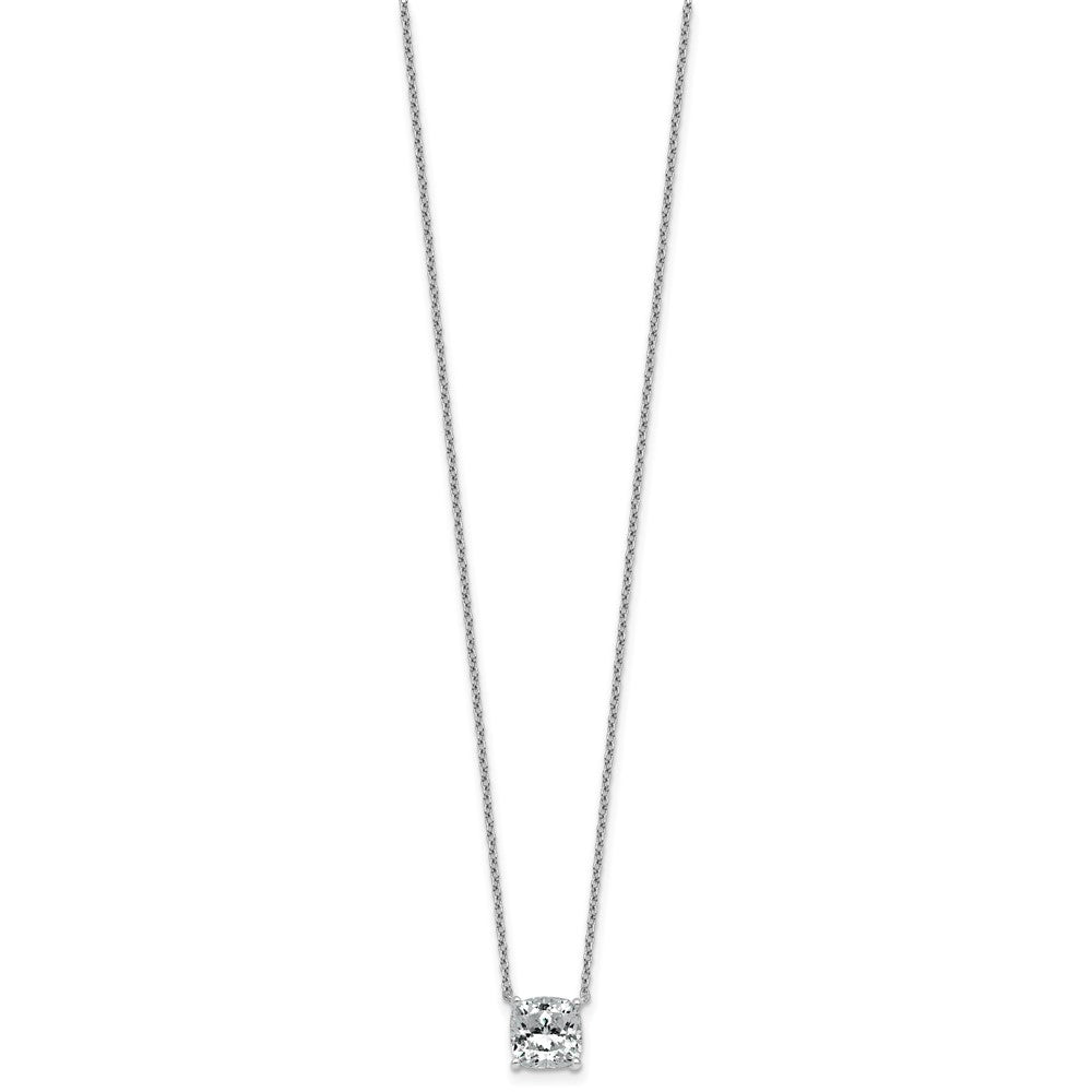 14kw 2ct Cert Lab Grown Dia VS+ F+ Cushion Comp 18in Pendant Necklace