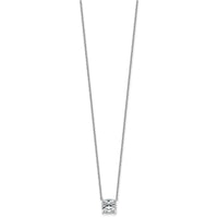 14kw 2ct Cert Lab Grown Dia VS+ F+ Cushion Comp 18in Pendant Necklace