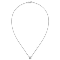 14kw 2ct Cert Lab Grown Dia VS+ F+ Cushion Comp 18in Pendant Necklace