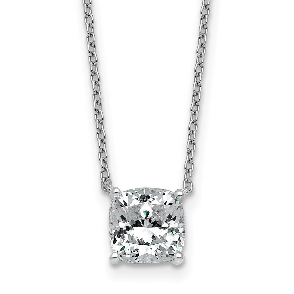 14kw 2ct Cert Lab Grown Dia VS+ F+ Cushion Comp 18in Pendant Necklace